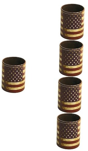 ABOOFAN 5stücke Pu Stifthalter Für Schreibtisch Kreativer Organizer Für Stifte Make-up Pinsel Und Kleine Gegenstände Vintage Design Mit Sternen Und Praktischer Aufbewahrungsbehälter