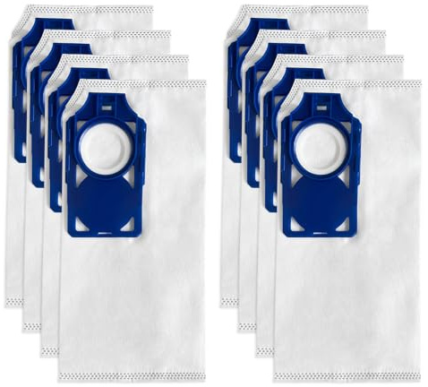 8 Pack R30D HEPA Replacement Vacuum Bags for Riccar Brilliance R30D, R30P, R30PET & Simplicity Synchrony S30D, S30P, S30PET Upright Vacuums Cleaner, Part RNHC-6/SNH-6
