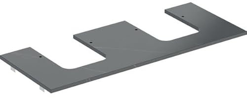 Geberit ONE piano lavabo, doppio taglio, per lavabo da appoggio a forma di bacinella, gres, 120x2x47cm, 505.175.00.; colorazione: Marmo look nero/opaco