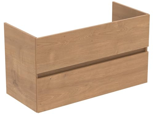 Ideal Standard Bagno Vanity Units Eurovit+ 100 cm mobile lavabo a parete con 2 cassetti, R0265Y8, rovere naturale