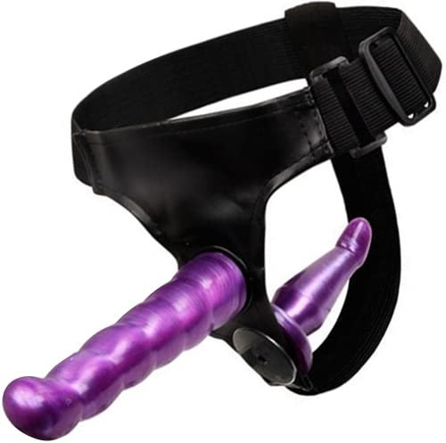 Juego de consolador con correa para lesbianas, consolador anal y consolador doble de 12 a 17,5 cm - Juego de consolador inflable realista para mujer - Consoladores con correa para mujer D24-10