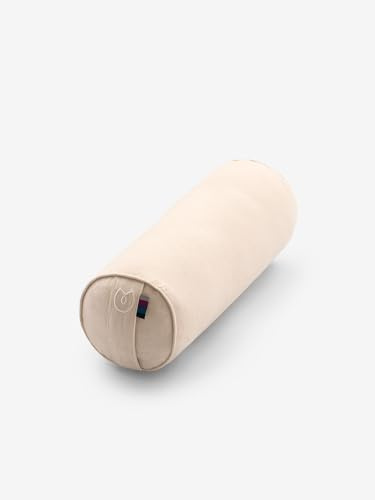 Yogamatters Organic Cotton Chambray Mini Buckwheat Bolster | Yoga, Pilates & Meditiation (Natural)
