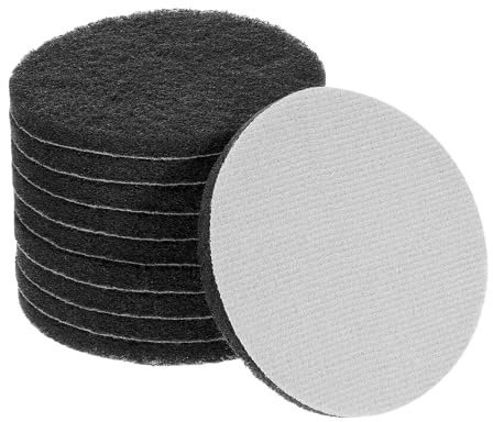 sourcing map 10 Stück 12,7 cm Nylon-Reifen, Scheuerschwämme, Körnung 800, Schleifschwämme, Reifen und Schlaufe, Oberflächenbehandlung, Bohrer, Scheuerscheibe, Grau