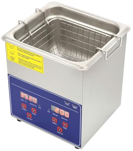 ANGDI 2L Ultrasonic Cleaner with Digital Timer and Heater, 304 Stainless Steel Professional Ultrasonic Cleaner Machine, Jewellery Cleaner Machine for Metal Parts Tools Glasses Watches