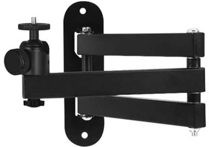 Kznifmk Adjustable Projector Mount 360° Rotatable Bracket for Mini Projector Double Arms 40cm Supports Up to 2kg