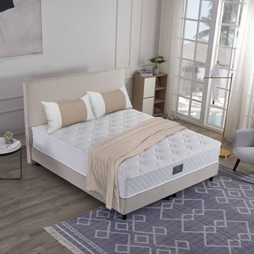 V6 Boxspringbett 208 Bestes Preis-Leistungs-Verhältnis (Beige, 140 x 200)- ohne Matratze