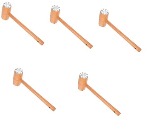 TOPBATHY 5 Pezzi Martello per Carne di Pino e faggio batticarne martelletto mazzuolo per Carne Gadget Cucina schiacciapatate di Carne macinata Strumento per schiacciare la Carne di Legno