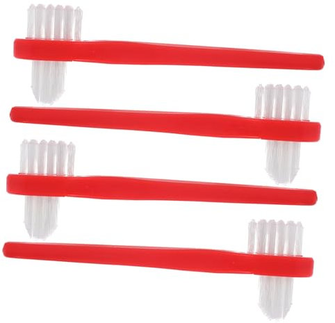 DRESSOOS 4pièces Lot De Brosses à Dents Pour Prothèses Dentaires Double Tête Pour Nettoyage Prothèse