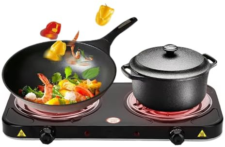 Niesel Brûleur à double bobine, chauffante électrique - Réchaud de camping électrique portable | Brûleur de chauffage au charbon de petite taille pour la cuisson en plein air, pique-nique