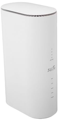 Luocute 5G CPE Router, 2.4G 5.8G Dual Band Mobile Hotspot, Upgrade Your Connectivity with WiFi 6, SIM Card Slot, 8 High Gain Antennas, Up to 32 Users, for Home and Small Business (UK Plug)