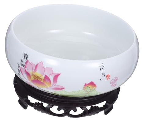 Toddmomy Pot pour Fleur De Lotus Céramique Bassin Décoratif pour Plantes Aquatiques Coupe à Jacinthe Eau pour Jardin Aquatique