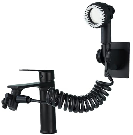 FACAIIO Ensemble pulvérisateur de bidet pour lavabo de salle de bain | Interface G1/2 | Valve d'angle en alliage avec double interrupteur | Pulvérisateur portatif réglable pour bébé, animal domestique