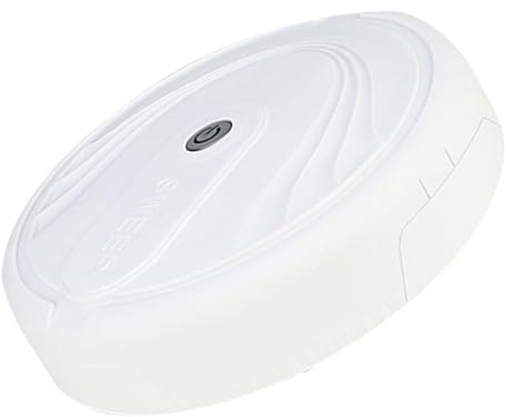 Veemoon Robot Balayeur Intelligent Domestique Blanc, Aspirateur Automatique Compact 1pc, Machine de Nettoyage Silencieuse pour Poils D’animaux, Cheveux et Poussières, Accessoire Nettoyage