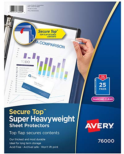 Avery 76000 Lettera Polipropilene (PP) 25pezzo(i) foglio di protezione