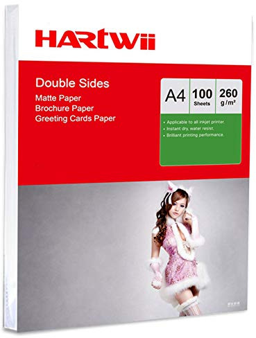 A4 Both Sides Matt Matte Photo Paper 260Gsm - Inkjet Paper Photography Paper Printing Uinkit - 100Sheets