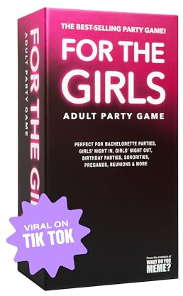 For The Girls Card Game by Relatable, The Viral Girls Night Adult Party Game, Great for Bachelorette Party Games, Weekends and Trips, Includes a die, and 400 Cards Across 5 Categories