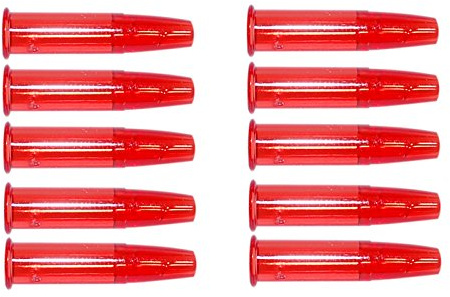 Pufferpatrone .22 LFB / .22 LR - 10 Stück Snap Caps für Trockentraining | Wiederverwendbare Dummy Rounds aus Kunststoff für Ladeübungen und Waffenhandling, formstabiles 10er-Set ohne Federpuffer