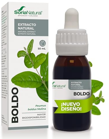 Soria Natural Boldo Extracto - Favorece la Depuración Hepática, Apoya la Digestión y Ayuda a Eliminar Líquidos - 100% Puro - Suplemento de Boldo para la Salud de los Hepática - Botella de 50 ml