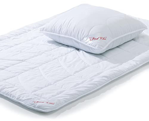 CelinaTex First Class Duo Steppdecken Winterdecke 150 x 200 cm Set mit 1x Kopfkissen 80 x 80 cm Winter Bettdecke