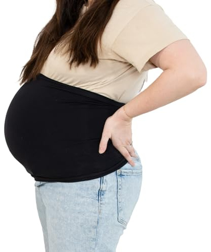The Peanutshell Maternity Belly Band - Pregnancy Bands for Pregnant Women & Lower Back Support - Pants Extender & Belly Holder Belt for Pregnant Women - Comfortable, Adjustable Accessories (S/M)