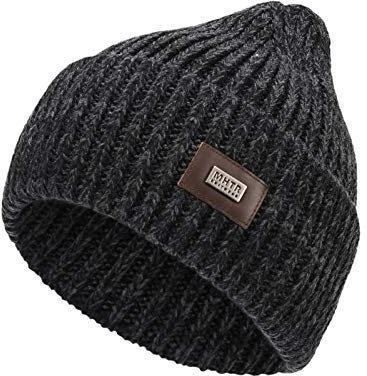 Marhatter Strickmütze Herrenmütze Wintermütze Dockermütze Fischermütze Beanie (Braun)