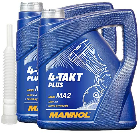 2 x4l, MANNOL 7202 4-Takt Plus 10W-40 MA2 Öl + Ausgießer