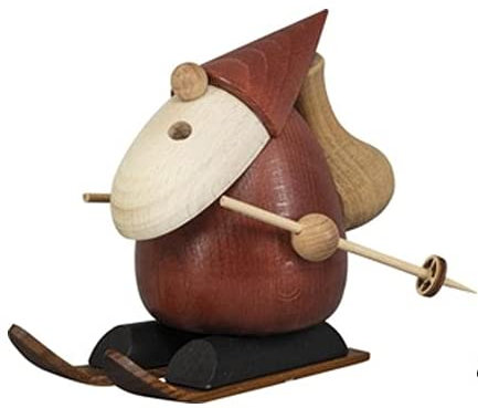 Rudolphs Schatzkiste Räucherfigur Weihnachtsmann-Ski-Champion Höhe 11cm NEU Räuchermann Räucherfigur Rauchfigur