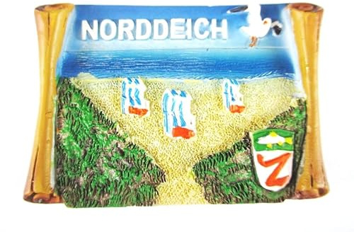 Norddeich Ostfriesland Nordsee Poly Magnet Germany Deutschland Souvenir,Neu