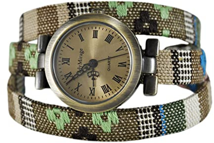 Damen-Armbanduhr - Ethno - Hippie Style - Uhr - Boho - Baumwolle - Bunt - Personalisierter Schmuck - Geschenk für Sie - Festival Accessoires - Sommer - Handmade - Maßanfertigung