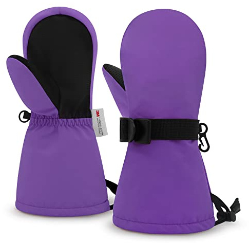 Kids Mittens Winter Waterproof Girls Ski Snow Gloves 4-7 Years