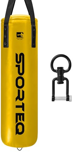 Sporteq Dyno - Sacco da boxe imbottito pesante, 0,9 m, 1,2 m e 1,5 m, per tutte le età e i generi, per arti marziali, kickboxing, muay thai, karate, uso domestico e commerciale