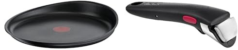 Tefal Ingenio Eco Resist Poêle à crêpe 27 cm, Fonte d'aluminium, Induction L8581004, Poignée amovible noire, Verrouillage sécurité 3 points, Garantie 10 ans, Expertise L9863302