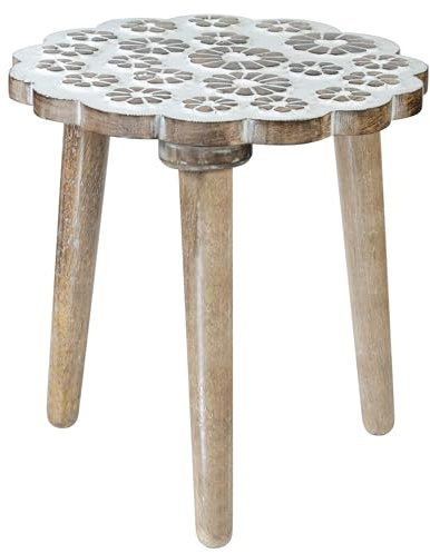 Crocon Plant Stand, Round Side Table, Wood Stool for Plant, Modern Table, Plant Table, Indoor Plant Stand, Tall Plant Holder for Flower Pots, Coffee Table Home D�cor Wood Stool, 11.7 x 12.5 Inch