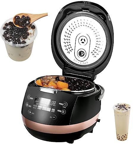 SACLMD Vaso per Perle Commerciale Completamente,Automatico,Fornello Commerciale,Perla Tapioca,Cooker,Pearl Pot Completamente Automatico,220v
