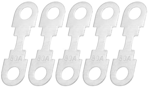 A ABSOPRO 5Pcs Fusibles À Bande Haute Intensité 80A 12V Fusibles Automobiles Pour Porte-Fusibles Audio Pour Voiture