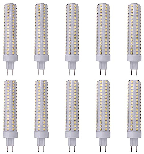 PAZWAHF G8.5 LED-lampa 15 Watt 1500 Lumen G8.5 Ljuskälla G8.5 Bi-Pin Base LED Majslampa (150 Watt Halogenekvivalent) AC 85V-265V, ej dimbar (10 st)