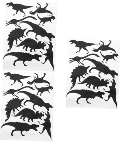 Abaodam 3blätter Dino Wandsticker Kinderzimmer Abnehmbarer Pvc Wandtattoo Für Kreative Dekoration Lustiges Dino-design Für Kindergeburtstag Und Spielzimmer Einfache Anwendung