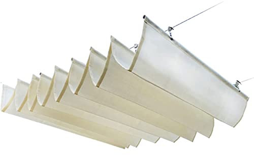CARXB Einziehbares Wellensegel für den Außenbereich, Markisenschutz, Schieberollo mit Montagesatz Einziehbares Sonnensegel(Color:White,Size:0.9x4m)