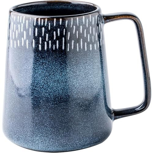 WOQIJENCV Large Capacity Ceramic Coffee Mug, 24 oz/700ml with Handle Extra Large Cappuccino, Tea, Latte or Hot Cocoa Mug for Office and Home Use (Blue3)