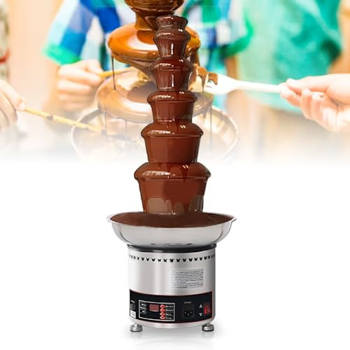 BOBVB Commercial Chocolate Fountain Fountain, Chocolate Fountain Mini Fondue Set, 4/5/6 Tiers Commercial Chocolate Fondue Waterfall, for Party, Restaurant & Wedding Buffet Equipment 6