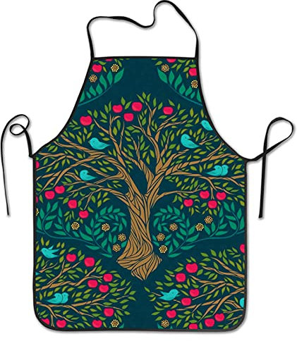 Personalisiert Arbeitsschürze Apfelbaum Malschürze Premium Bastelschürze Weich Grillschürzen Für Kochen Bbq