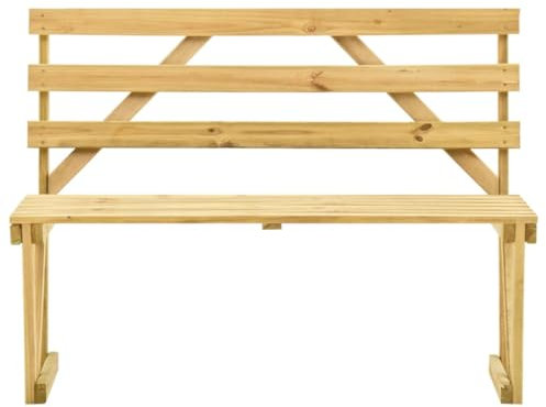HETFTJN Esszimmerbank Bierbank Sitzbank Esszimmer Garderobenbank - Gartenbank 120 cm Kiefernholz Imprägniert für Balkon Draussen Park Terrassen