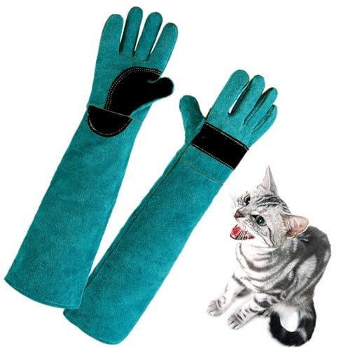 Anti-Biss-Schutzhandschuhe Katze Und Hund - 60 Cm Anti Biss Handschuhe Tier,Handschuhe Gegen Biss,Biss- Und Kratzfeste Trainingshandschuhe Für Hunde,Bissfeste Handschuhe Für Den Umgang Mit Tieren