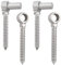 FINGERINSPIRE 2 set M12 304 cerniere per Cancelli In Acciaio Inossidabile Cerniere per Cancelli con Gancio e Occhiello con Foro Diam. 16mm Cerniera per Palo In Legno In Acciaio Inossidabile