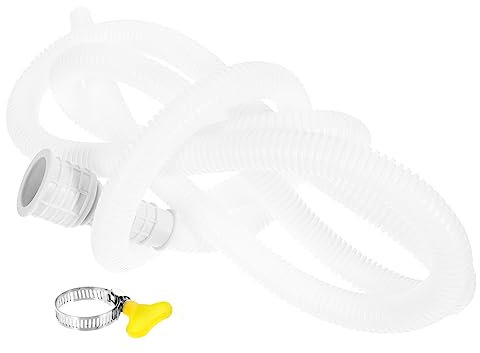 DECOMELODY 2m Air Conditioner Drain Hose Flexible Drainage Tubing for and Semi-Automatic Washing Machines Durable Design Easy Installation for Home Use