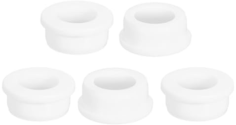 QUARKZMAN 5 Pezzi Occhielli in Gomma 32mm Foro di Perforazione, Passacavi Guarnizione 22mm ID Gommini Passacavo Scrivania Bianco Siliconica per Tappo Organizzare Filo Cablaggio Casa Auto