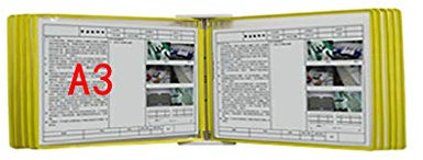 Wand-Dokumenten-Organizer, Dokumentenhalter A3 mit 10 Paneelen und 20 Taschen 45 * 32 * 8CM(J)