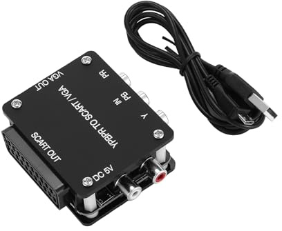 Agwuoetr YUV TO RGBS YPBPR to SCART YPBPR TO VGA Component Transcoder Converter Game Console, RGBS to Color Difference Component