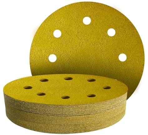 GZKTY Schleifpapier 180mm Klett K120, 30 Stück, 8 Loch - Schleifscheiben für Wandschleifer mit Absaugung