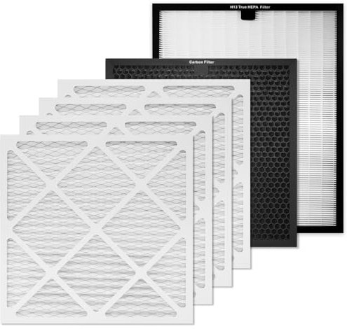 HEPA 550 MERV 13 Carbon Replacement Filter Air Scrubber Purifier,6 Pack